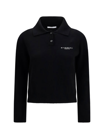 wool and cashmere polo sweater