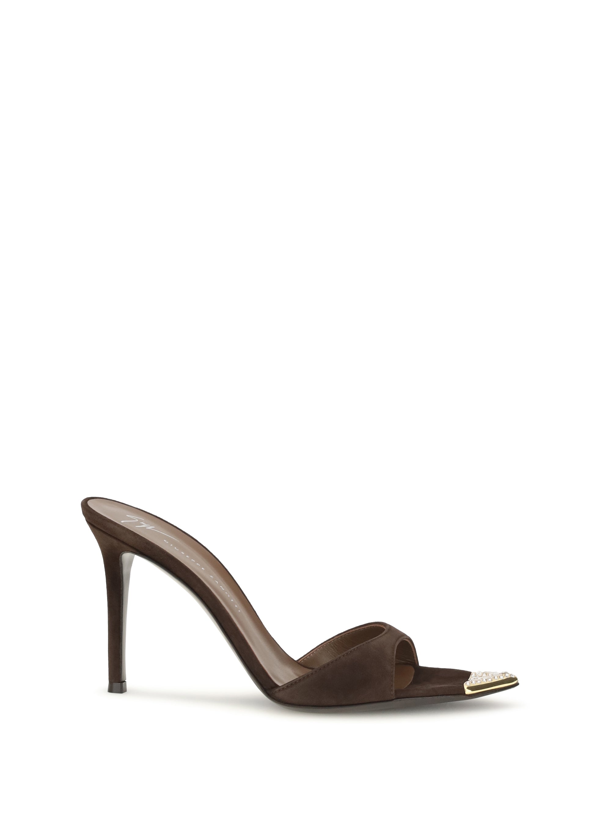 GIUSEPPE ZANOTTI 36 intrigo jewelry mules sandals