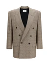 prince of wales houndstooth wool blazer