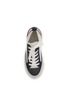 cotton knit and suede sneakers with precious toe