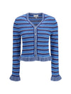 striped cotton cardigan