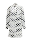 polka-dot midi shirt dress