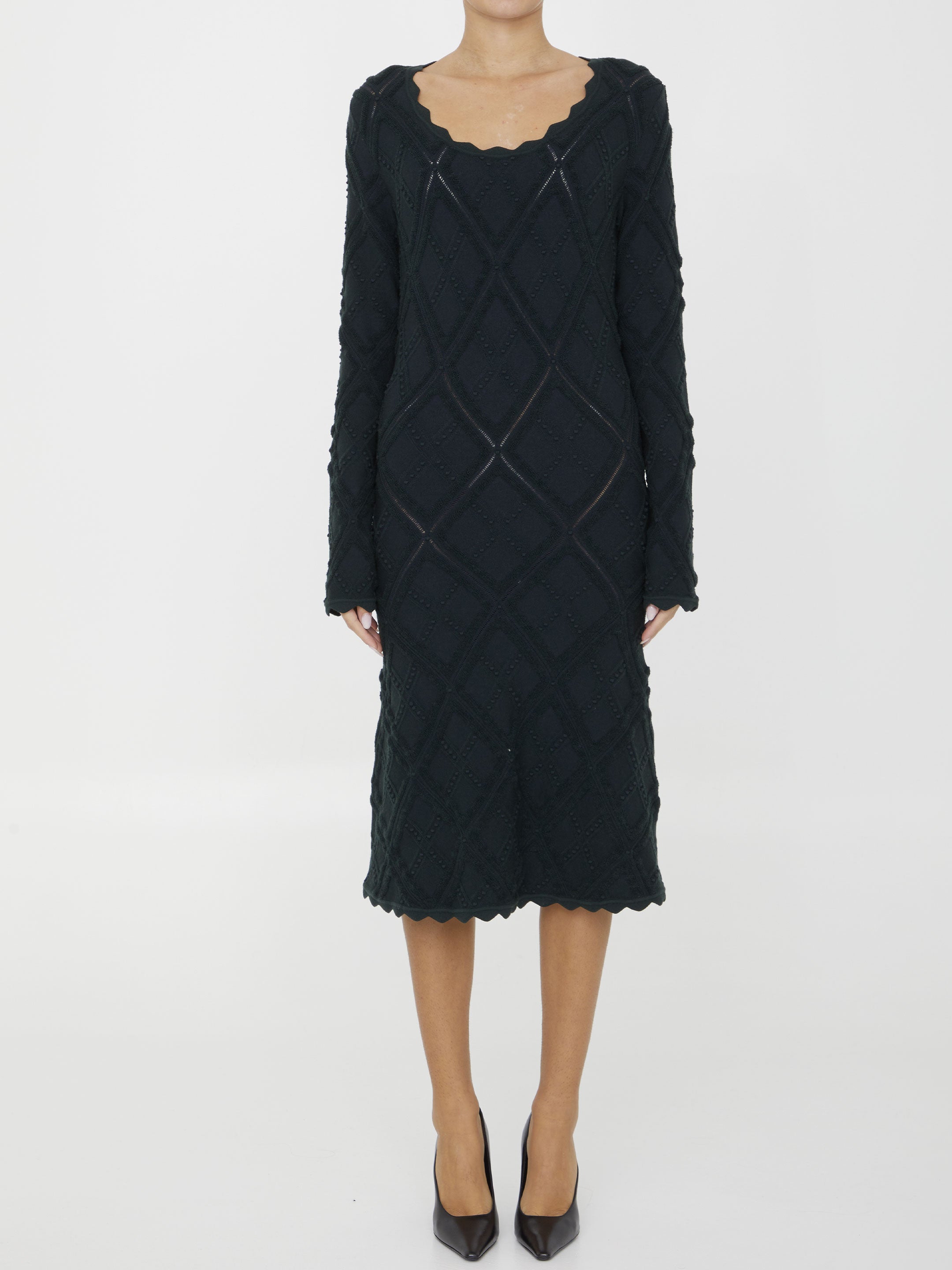 BURBERRY M aran knit dress