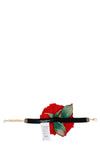 dolce & gabbana rose appliqué fabric choker