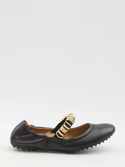ballet flats with eyelets