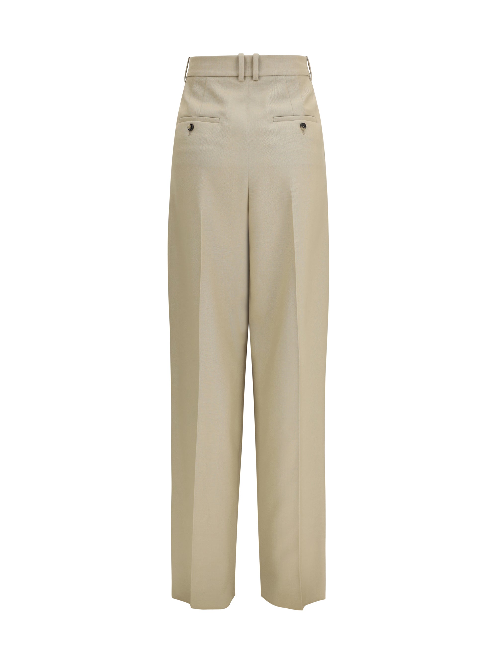 SAINT LAURENT 38 tailored wool and silk canvas pants