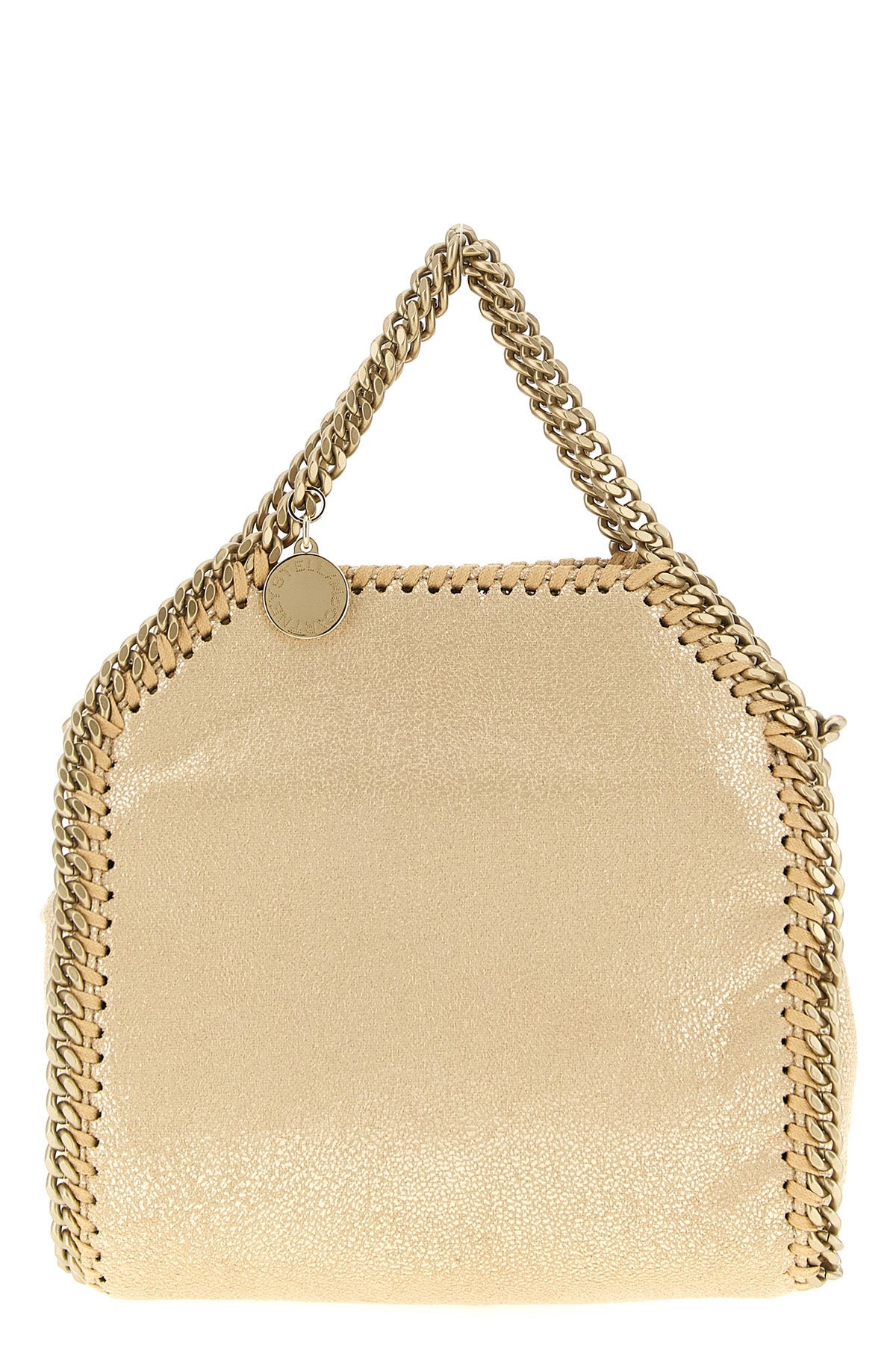 STELLA MCCARTNEY OS falabella tiny handbag in eco shiny dotted chamois fabric