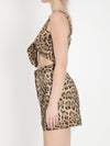 leopard print poplin top