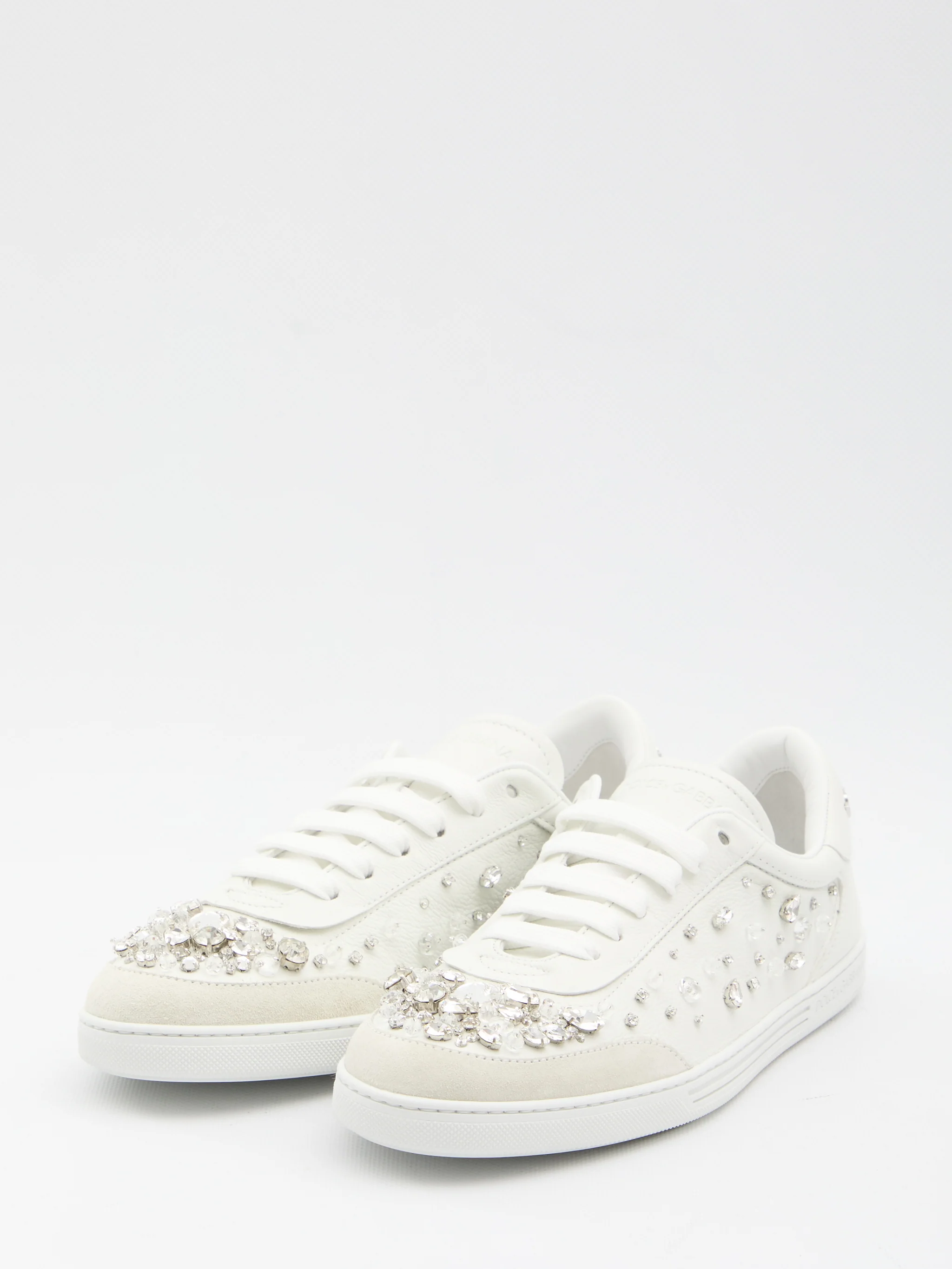 sneakers embellished with rhinestones