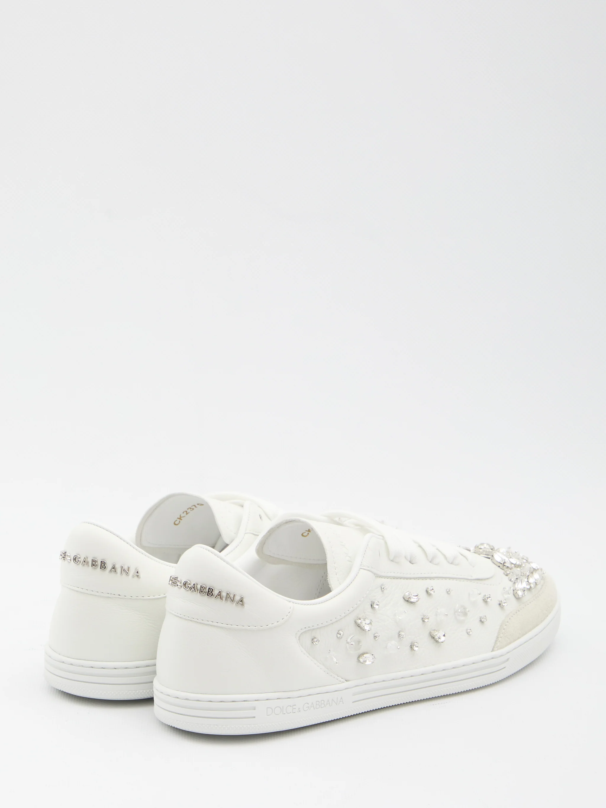 sneakers embellished with rhinestones