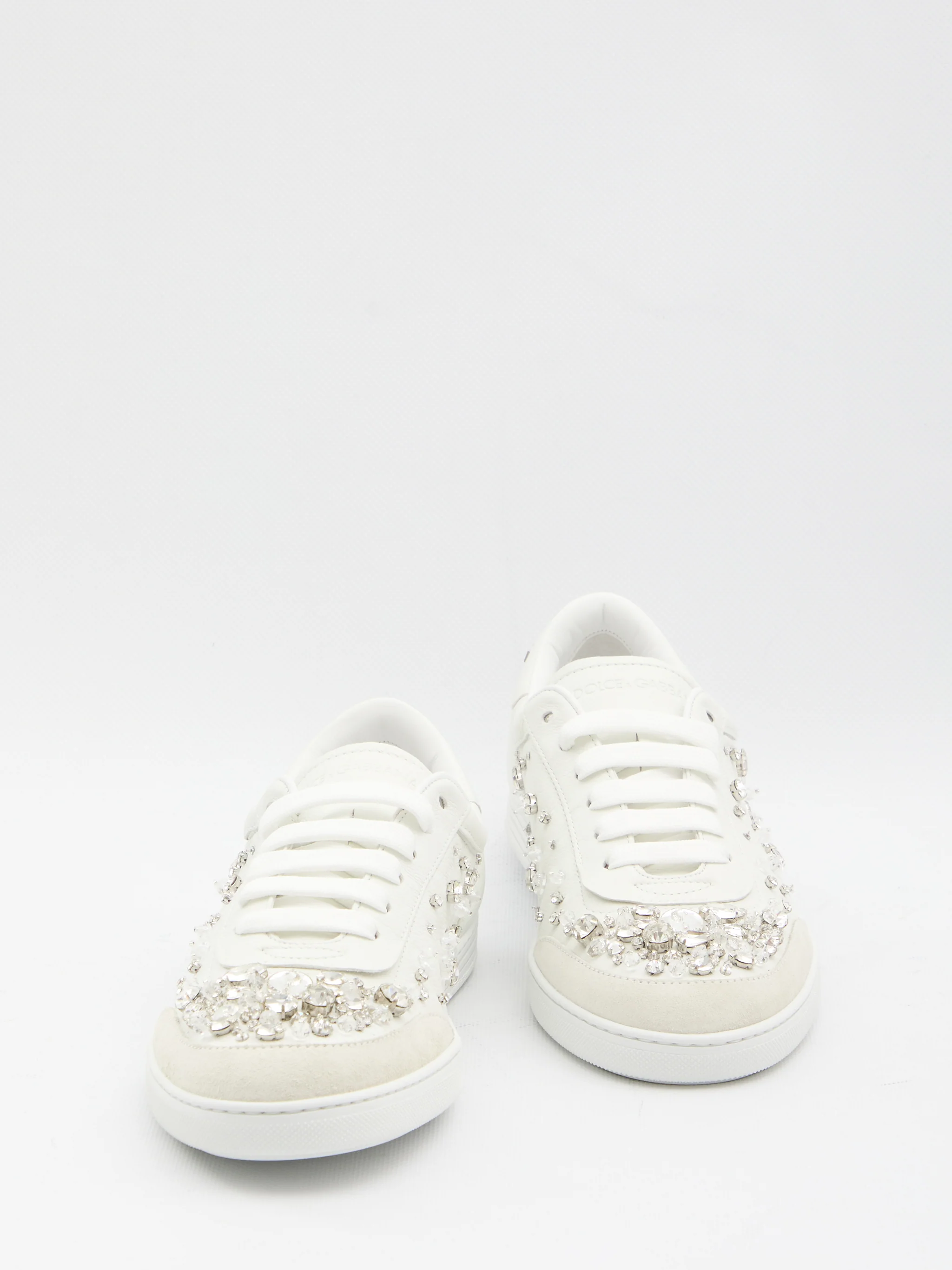 sneakers embellished with rhinestones