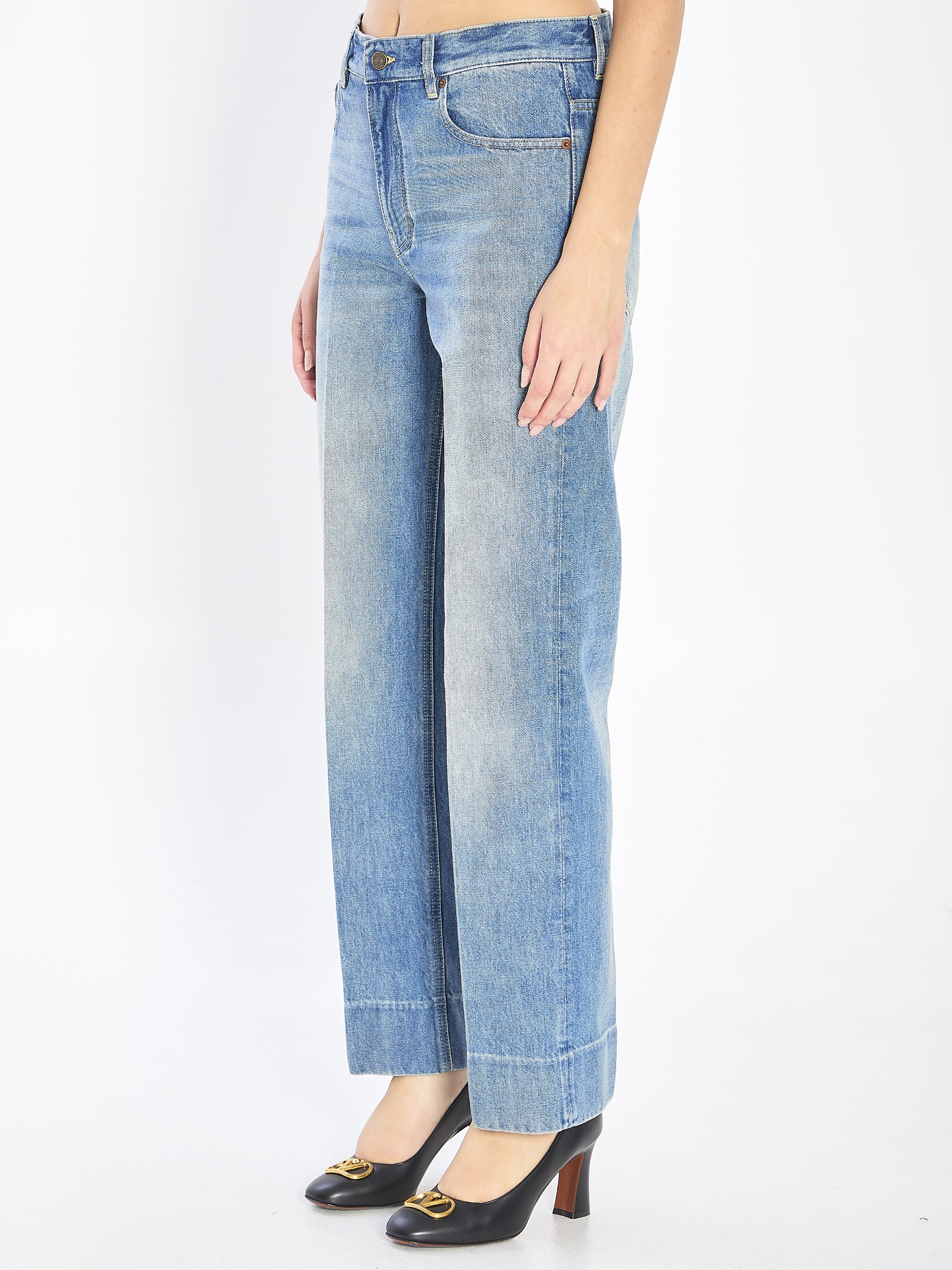 chez valentino denim pants