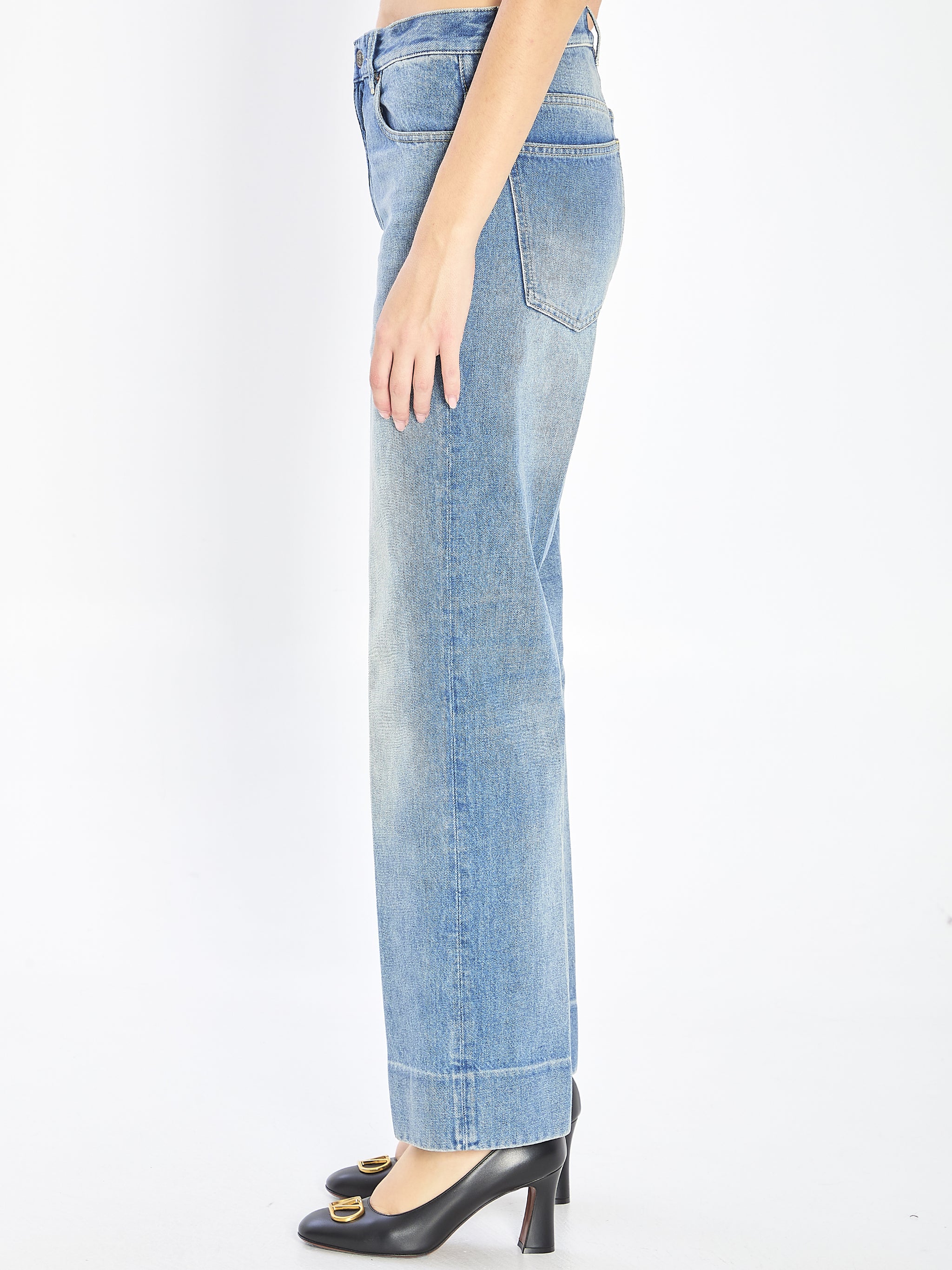 chez valentino denim pants