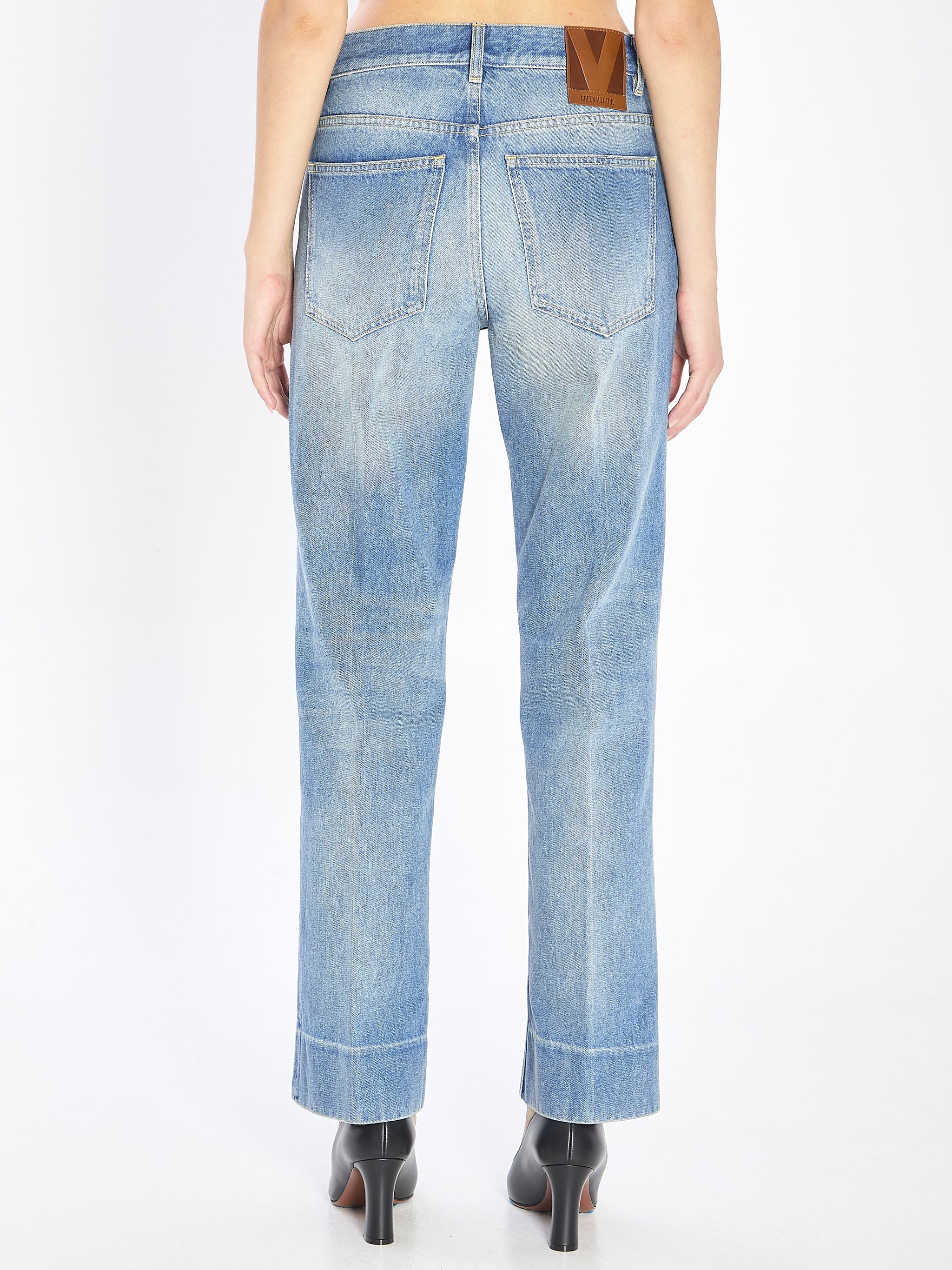 chez valentino denim pants