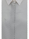 diamond print silk crêpe de chine shirt