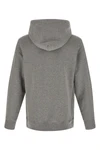 fleece cotton blend hoodie knitted mélange