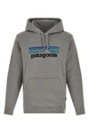 fleece cotton blend hoodie knitted mélange