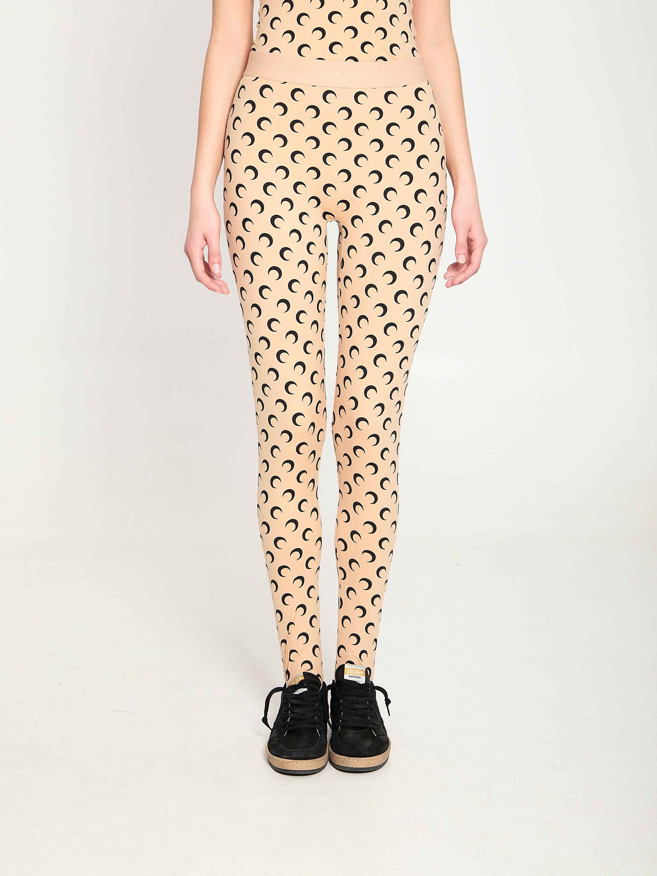 MARINE SERRE M moon printed jersey leggings