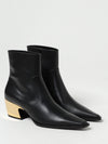 tex ankle boots in leather with zip