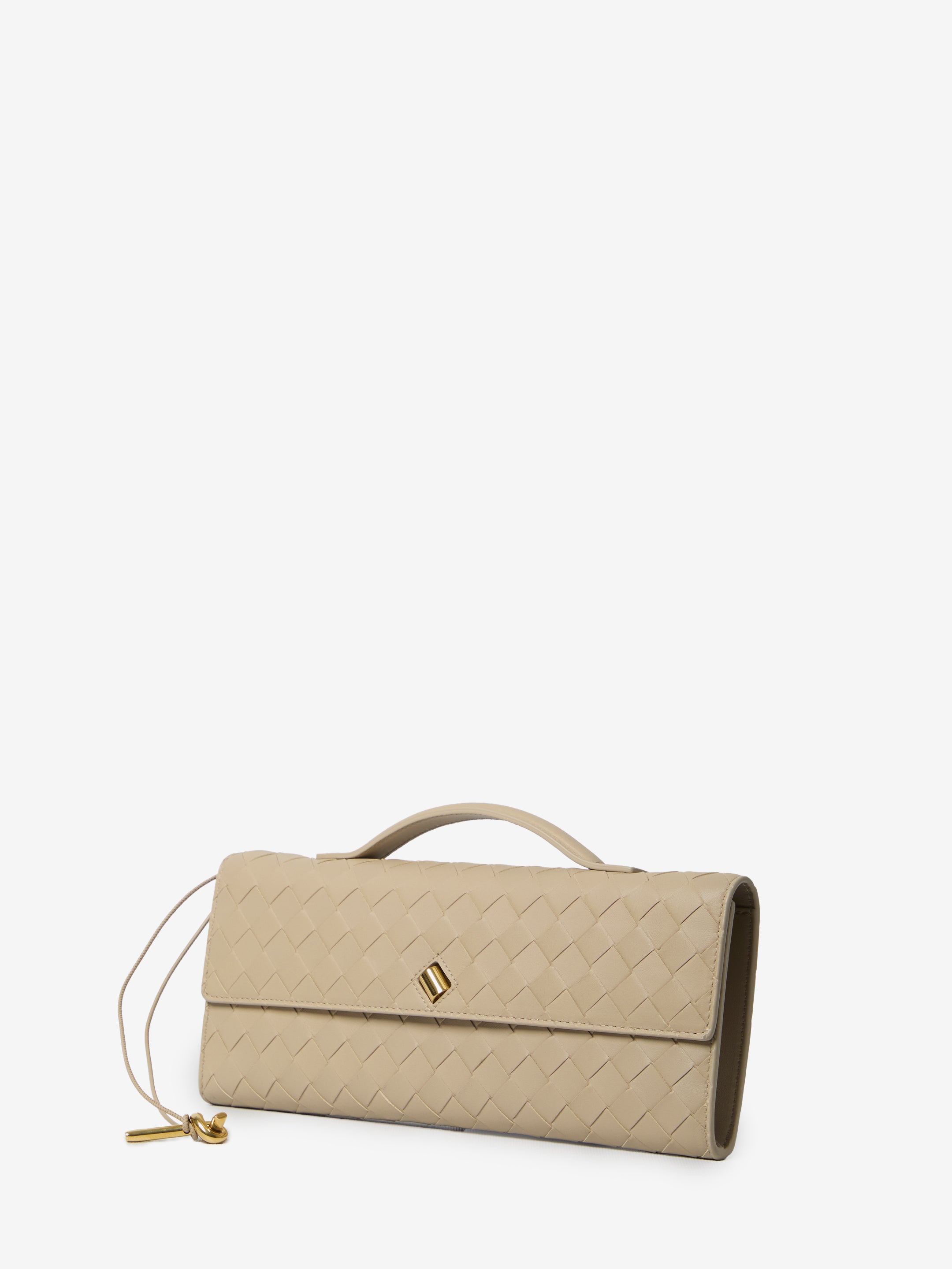 BOTTEGA VENETA OS beige andiamo long clutch