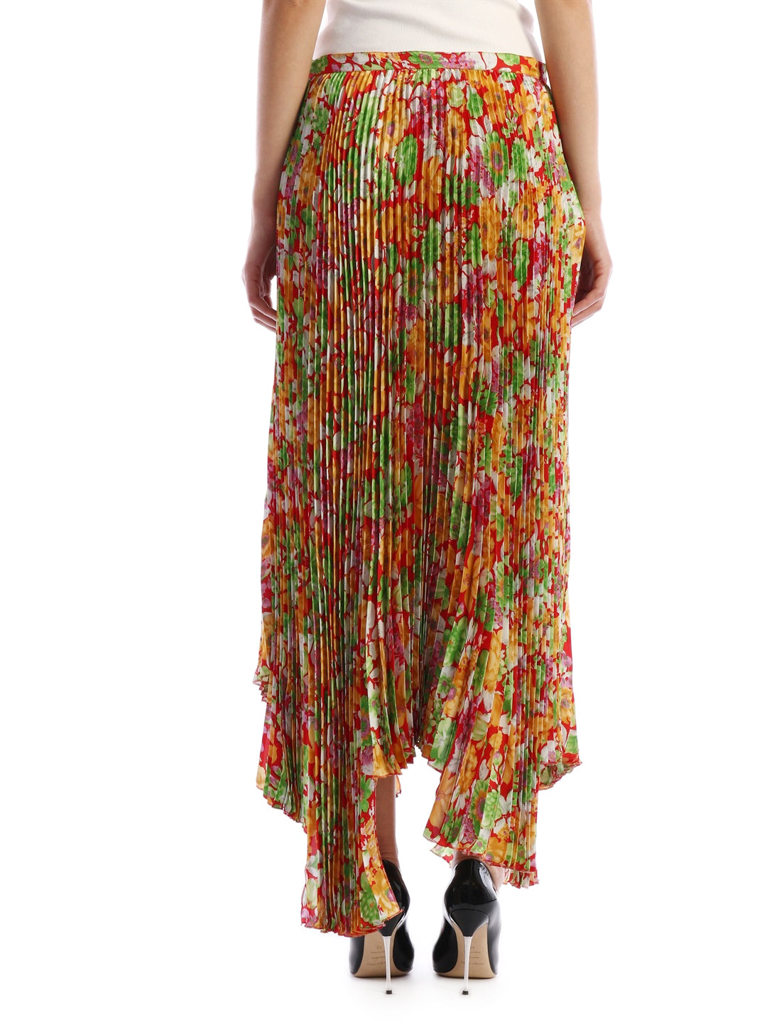 floral plissè skirt