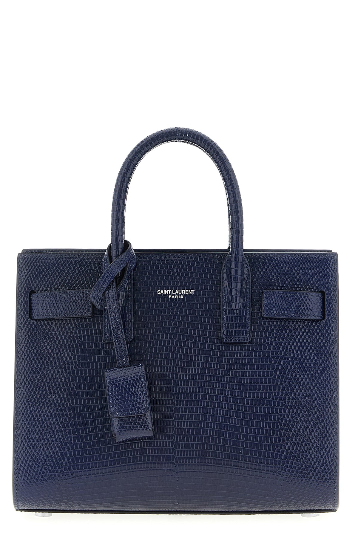 SAINT LAURENT OS dwarf sac de jour lizard leather handbag