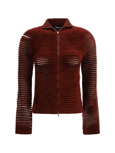 openwork viscose-blend cardigan