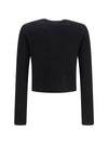 round-neck viscose cardigan