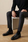 lopez ring smooth leather loafers
