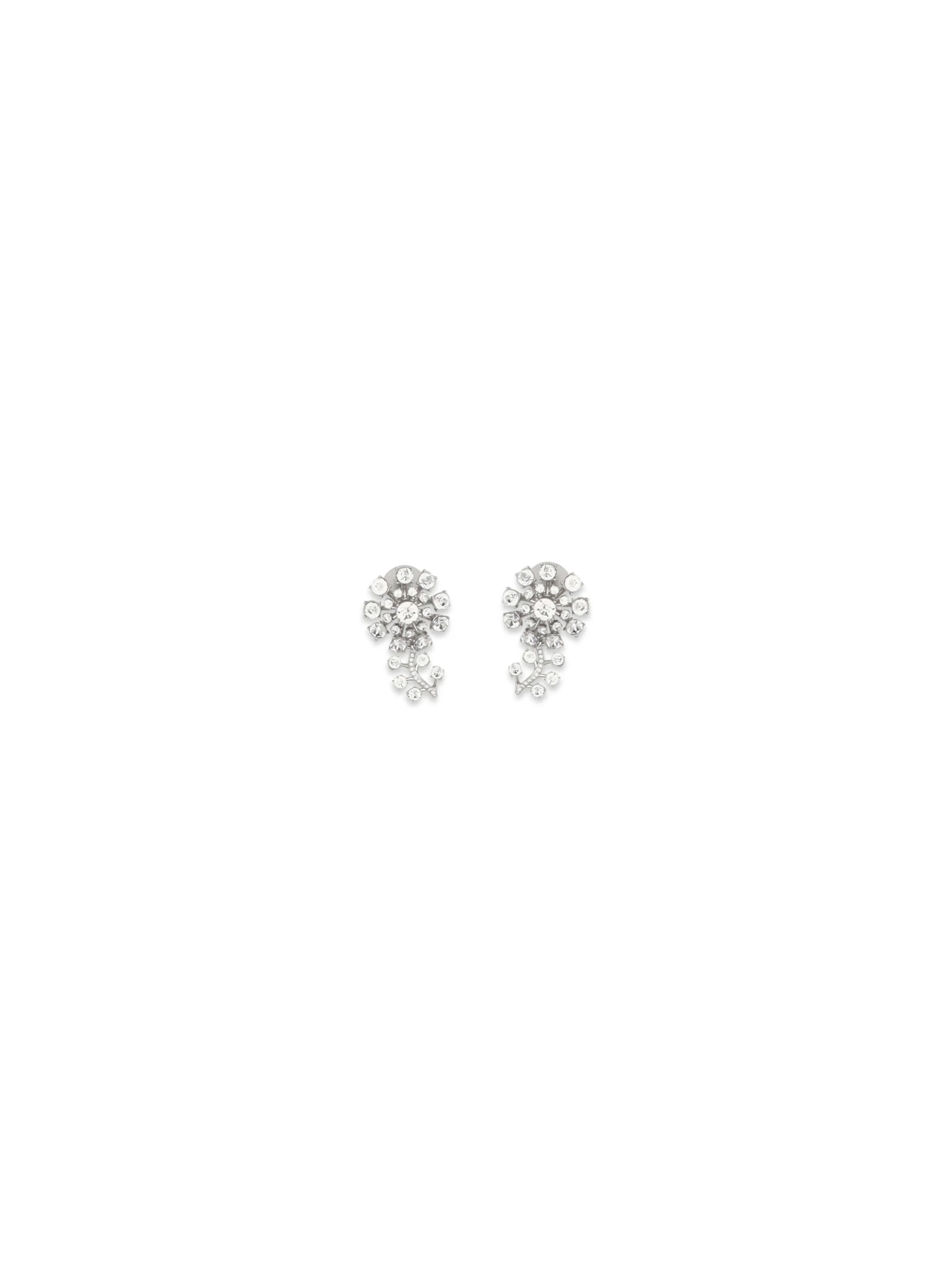 SELF-PORTRAIT OS crystal flower earrings