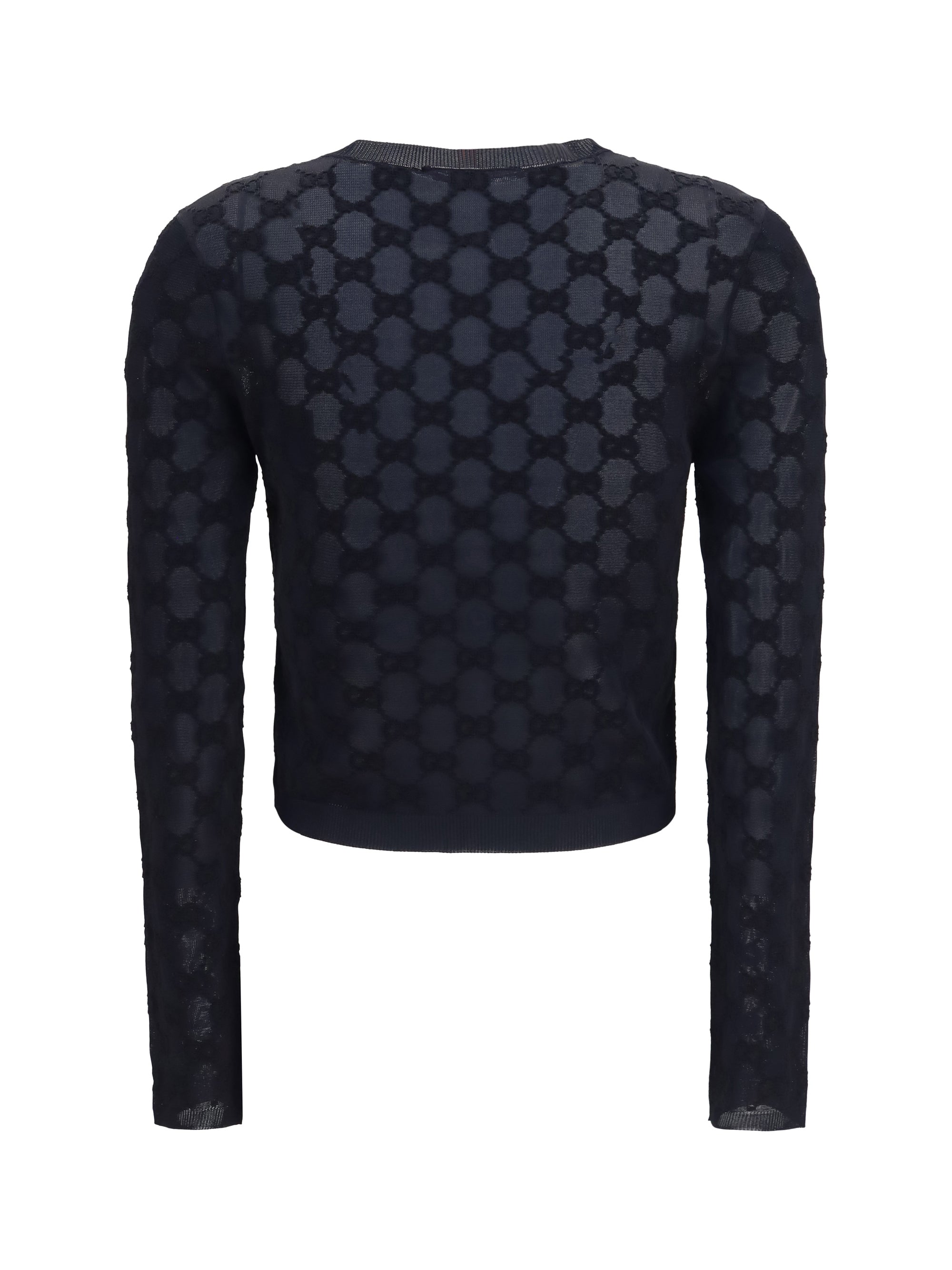 GUCCI L gg all-over viscose crepe cardigan