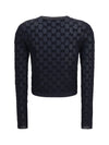 gg all-over viscose crepe cardigan