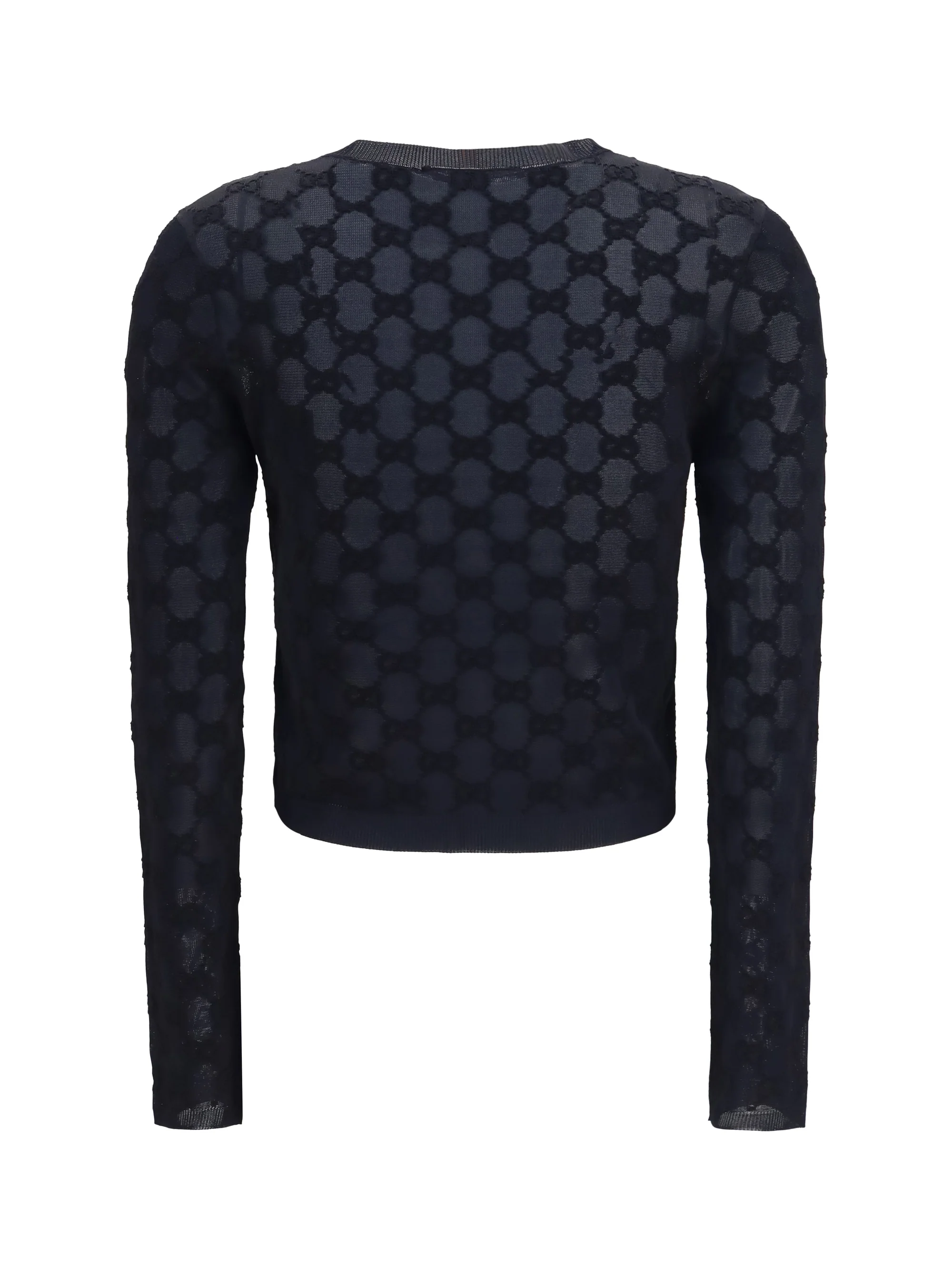 gg all-over viscose crepe cardigan