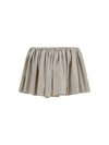 ruffled mini skirt with drawstring