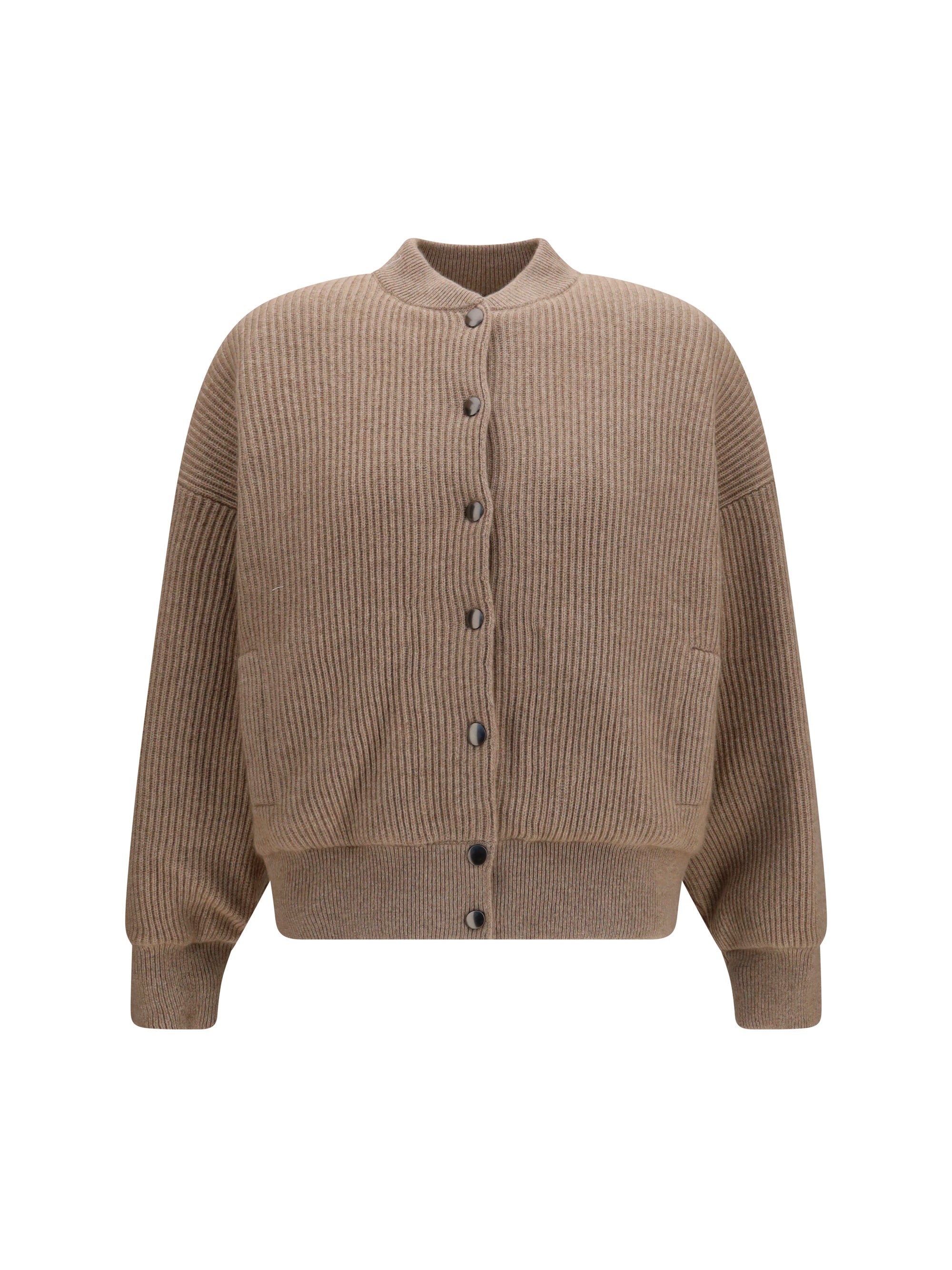 BRUNELLO CUCINELLI L ribbed cashmere bomber 
