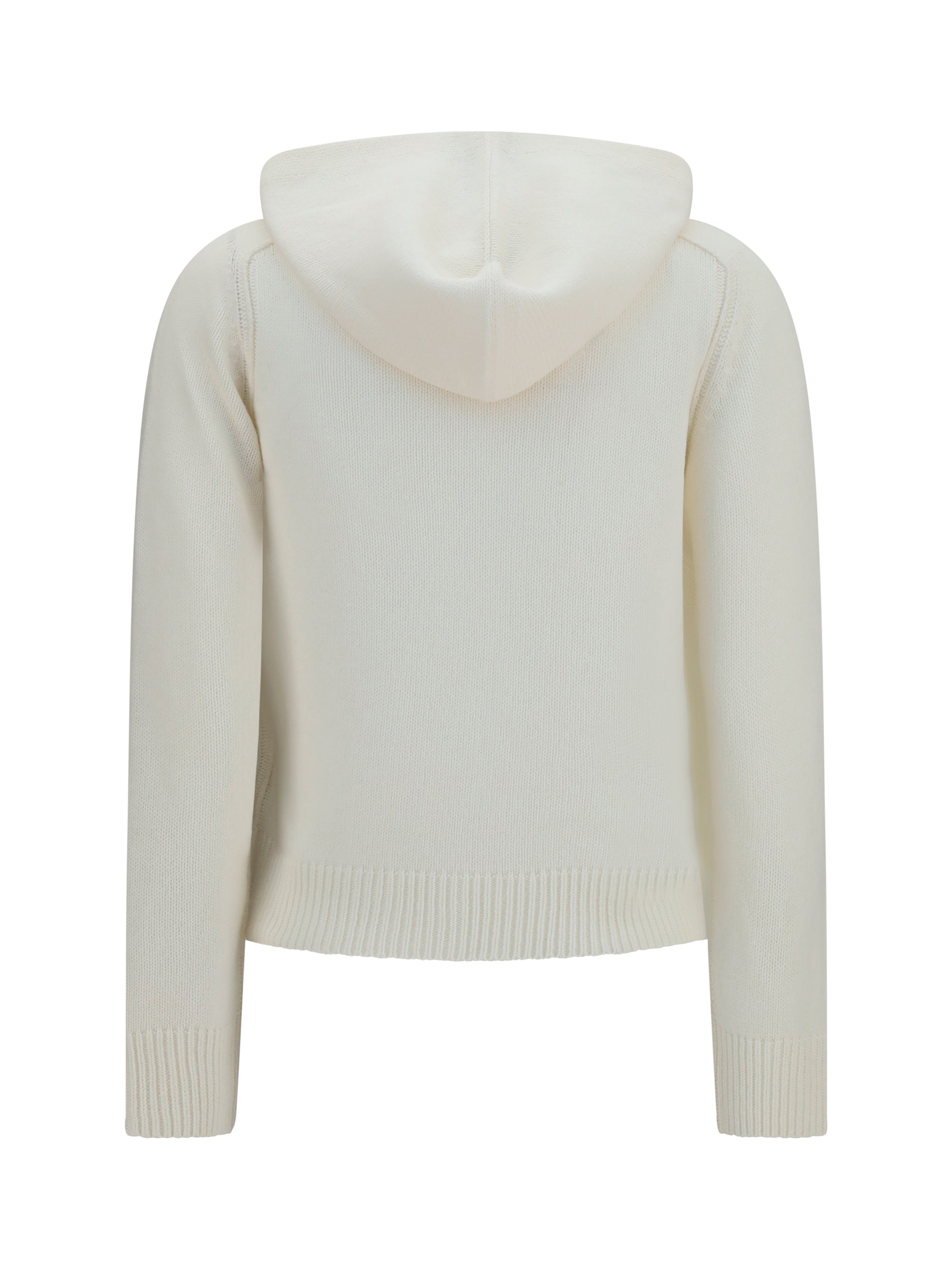 BURBERRY L wool hooded cardigan