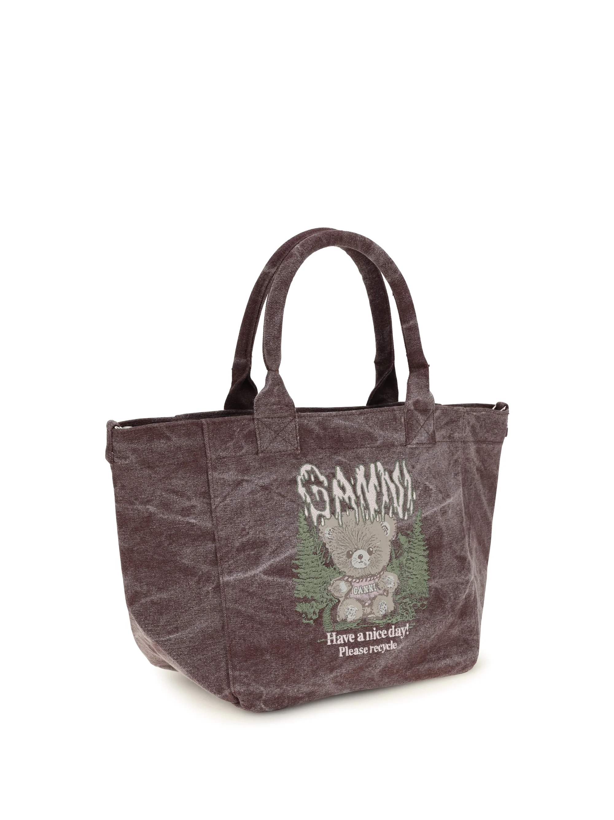 GANNI OS small teddy tote bag
