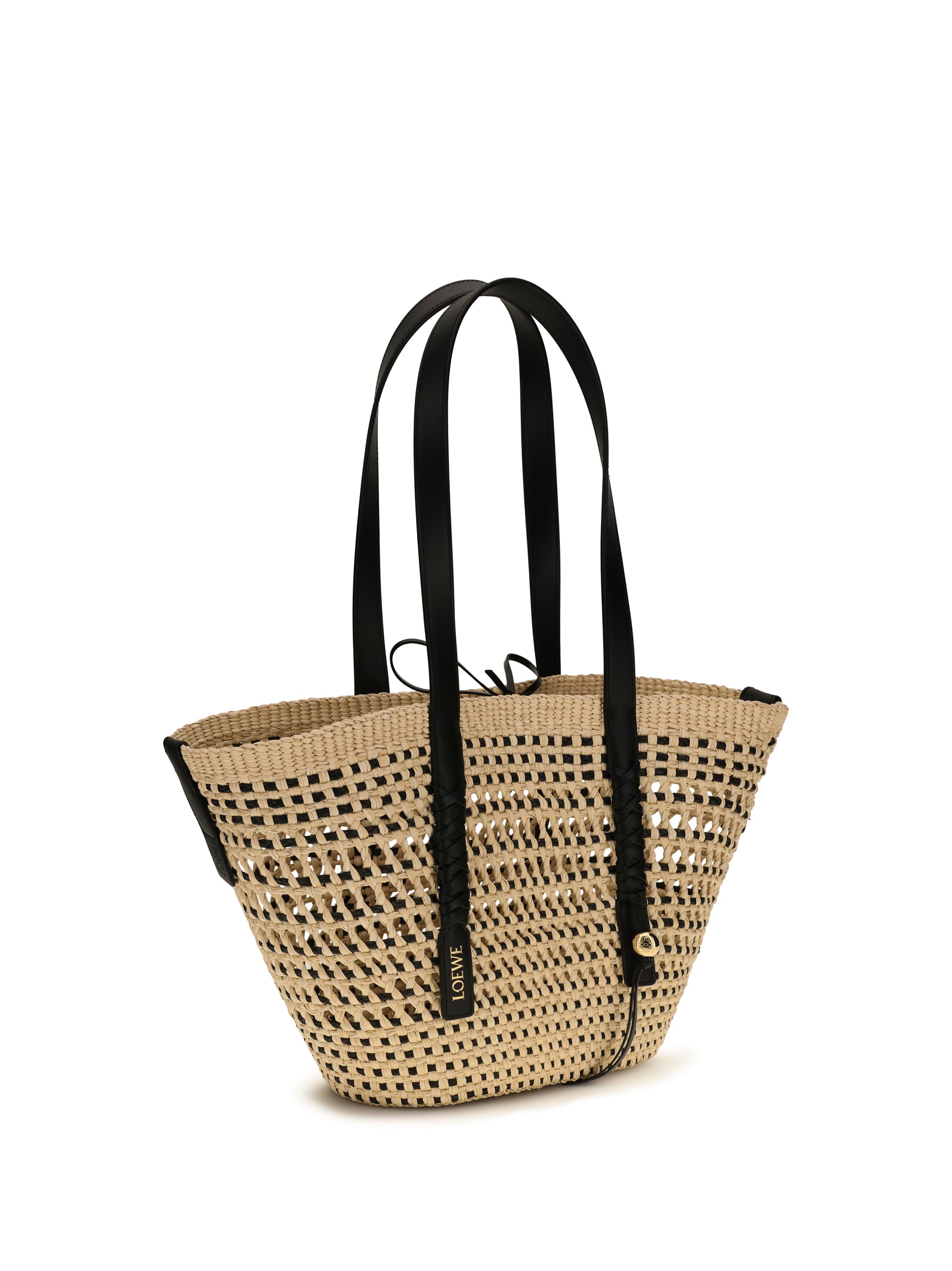 Medium Braid Basket Raffia Tote