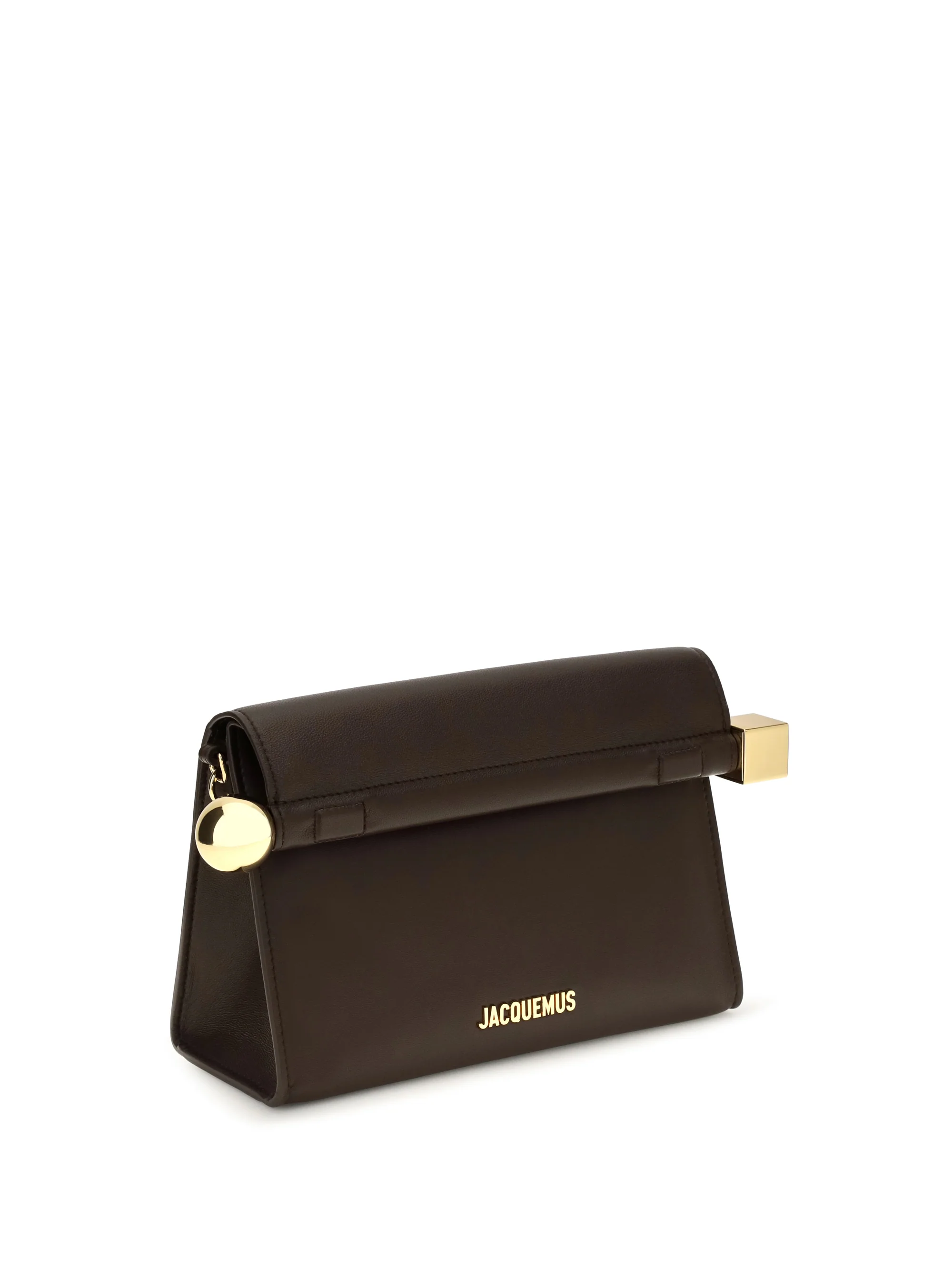 rond carré leather shoulder bag