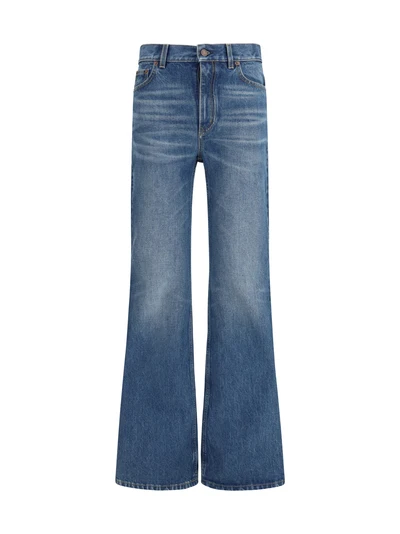 jeans flared in organic cotton denim