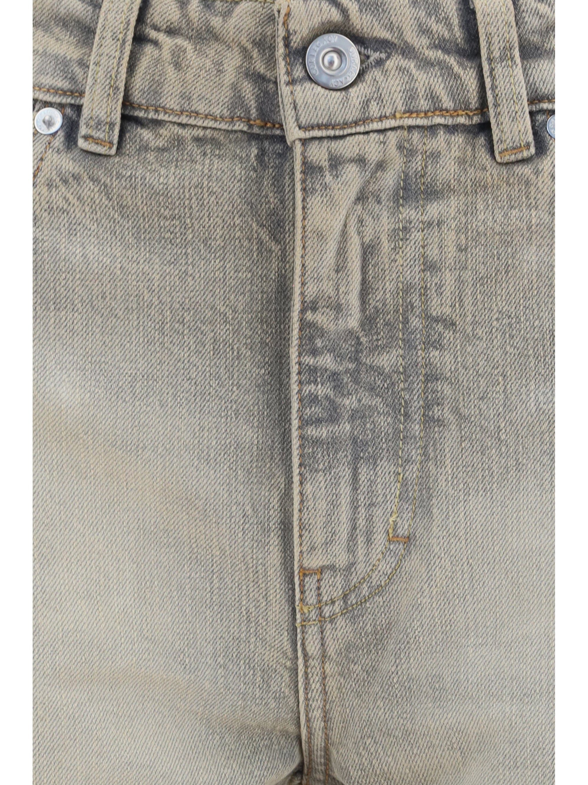 straight-leg denim jeans