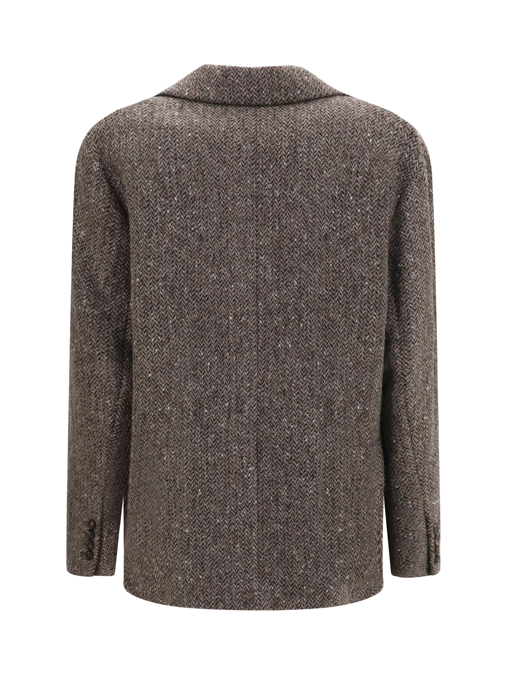BRUNELLO CUCINELLI 42 single-breasted virgin wool blend jacket