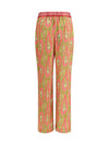 bootcut pants with placed paisley foliage print