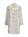 embroidered a-line coat