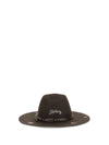 embroidered wool fedora