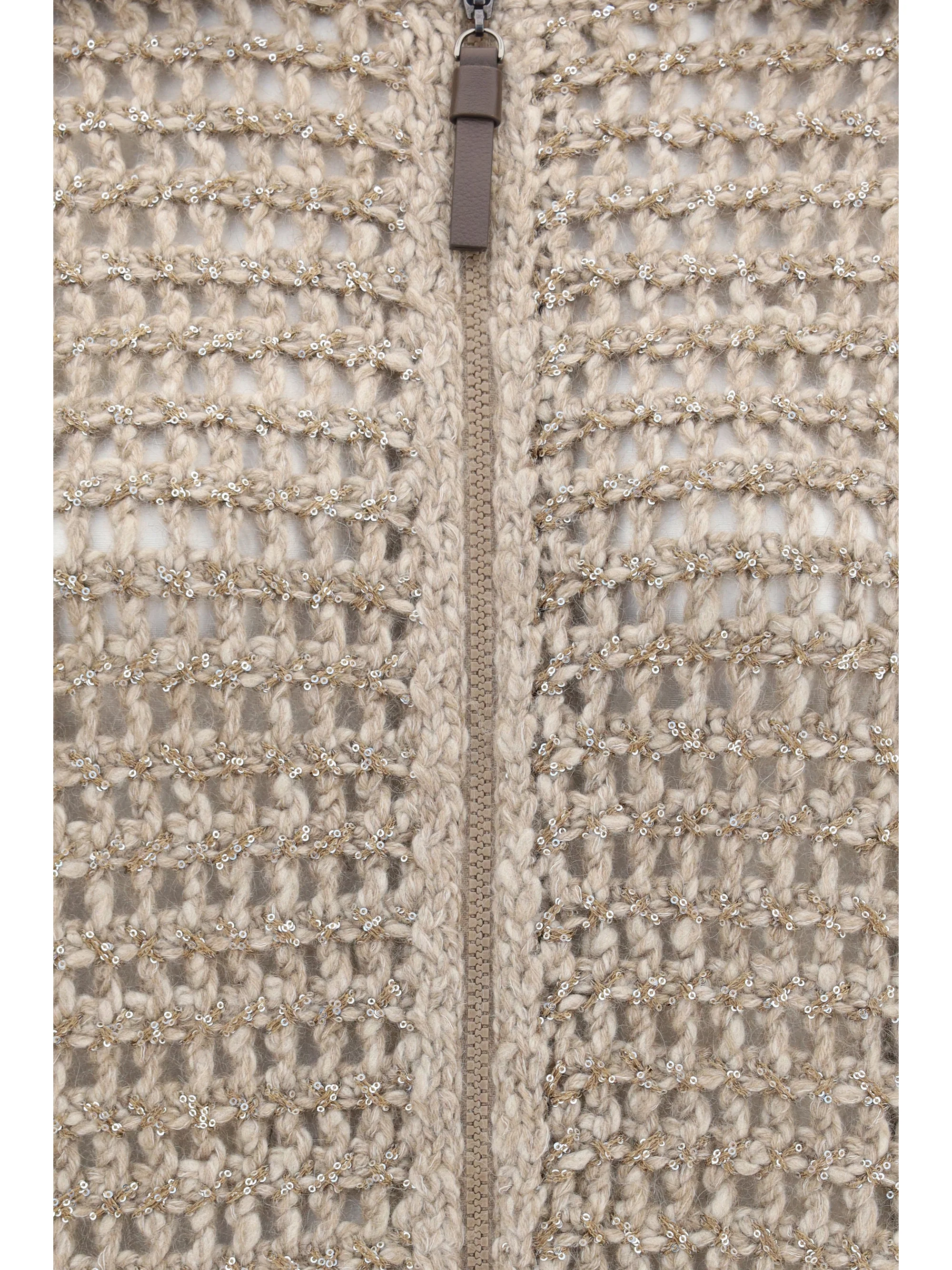 cashmere cardigan with central pocket