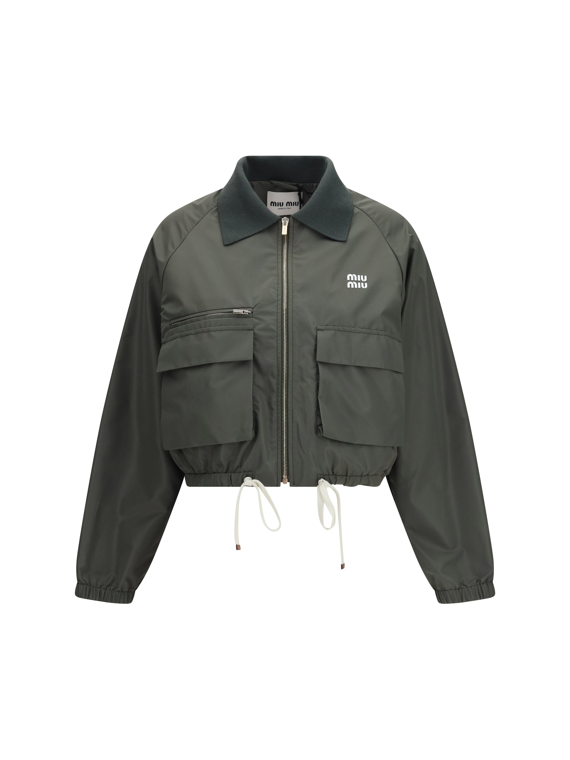 MIU MIU 40 technical fabric jacket