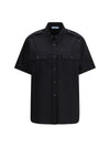 short-sleeve poplin shirt