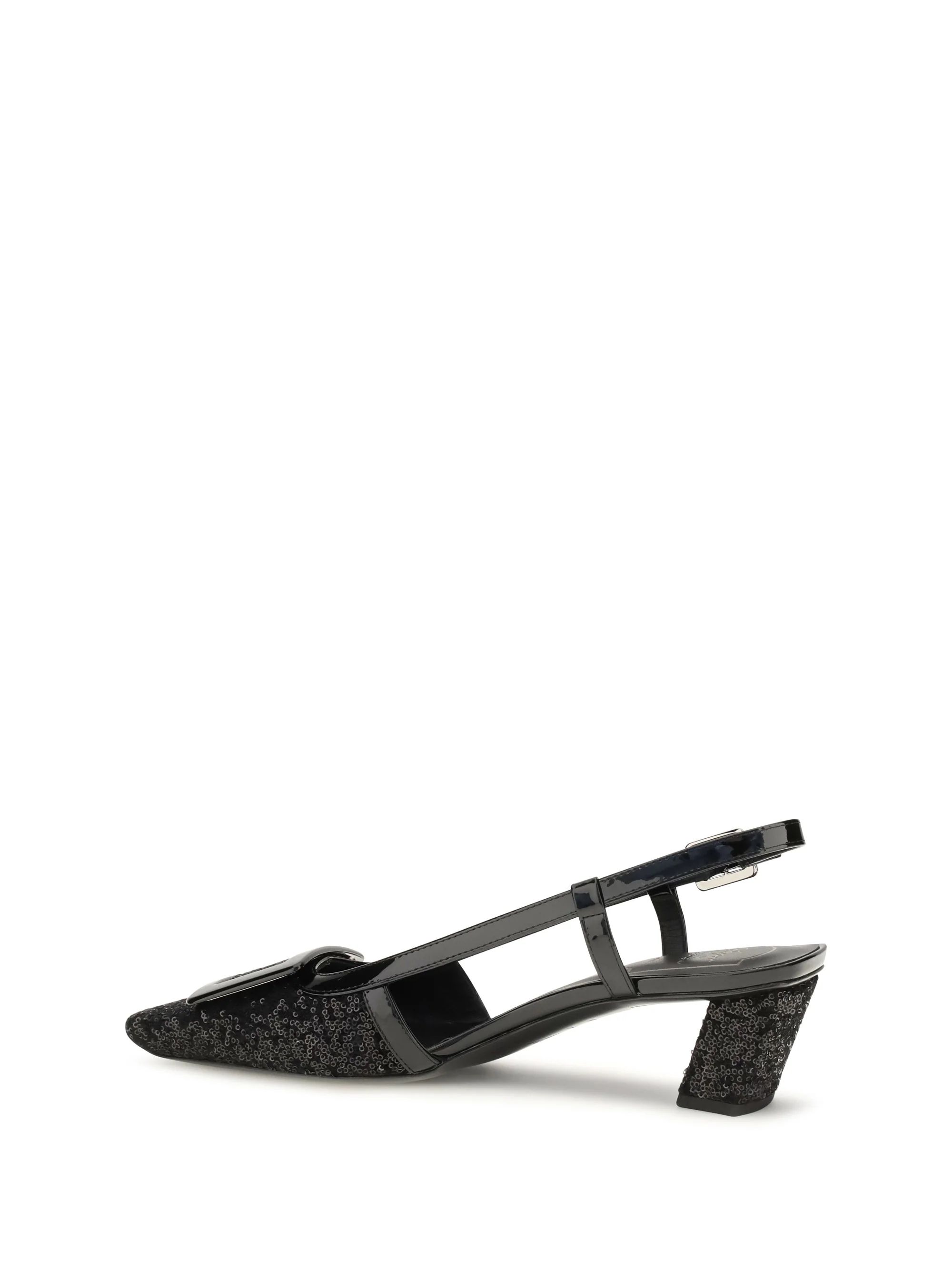 belle vivier shiny-effect slingback pumps