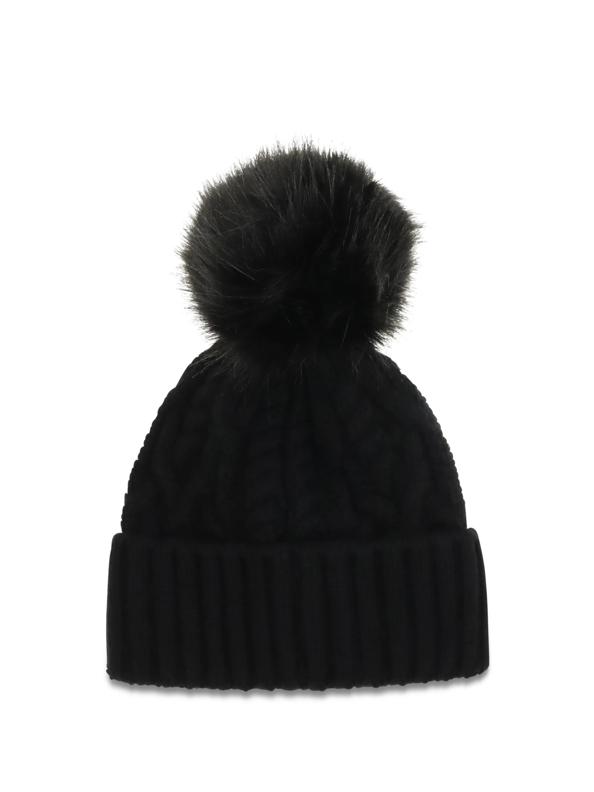 wool and cashmere beanie with pom-pom